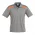  P244MS - Mens United Short Sleeve Polo - Ash/Fluoro Orange