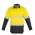 ZW123 - Mens Hi Vis Spliced Industrial Shirt - Hoop Taped - Yellow/Charcoal