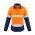  ZW131 - Womens FR Closed Front Hooped Taped Spliced Shirt - Orange/Navy