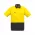  ZW815 - Mens Rugged Cooling Hi Vis Spliced Short Sleeve Shirt - Yellow/Charcoal