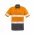  ZW835 - Mens Rugged Cooling Taped Hi Vis Spliced Short Sleeve Shirt - Orange/Charcoal