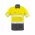  ZW835 - Mens Rugged Cooling Taped Hi Vis Spliced Short Sleeve Shirt - Yellow/Charcoal