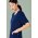  CST942LS - Womens Tailored Fit Round Neck Scrub Top - Navy