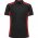  P413US - Unisex Grid Short Sleeve Polo - Black/Red