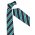  99103 - Mens Wide Contrast Stripe Tie - Alaskan Blue