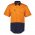  ZW115 - Mens Hi Vis Short Sleeve Shirt - Orange/Navy