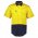 ZW115 - Mens Hi Vis Short Sleeve Shirt - Yellow/Navy