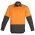  ZW122 - Mens Hi Vis Spliced Industrial Shirt - Orange/Charcoal