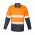  ZW129 - Mens Rugged Cooling Taped Hi Vis Spliced Shirt - Orange/Charcoal