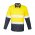  ZW129 - Mens Rugged Cooling Taped Hi Vis Spliced Shirt - Yellow/Charcoal