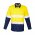  ZW129 - Mens Rugged Cooling Taped Hi Vis Spliced Shirt - Yellow/Navy
