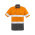  ZW835 - Mens Rugged Cooling Taped Hi Vis Spliced Short Sleeve Shirt - Orange/Charcoal