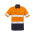  ZW835 - Mens Rugged Cooling Taped Hi Vis Spliced Short Sleeve Shirt - Orange/Navy